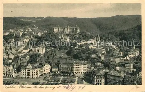 AK / Ansichtskarte Karlsbad Eger Blick vom Hirschensprung