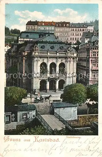 AK / Ansichtskarte Karlsbad Eger Stadttheater