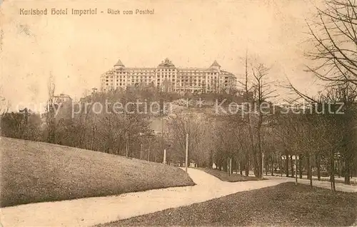 AK / Ansichtskarte Karlsbad Eger Hotel Imperial Blick vom Posthof