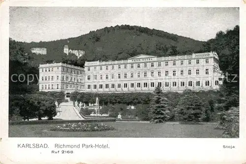 AK / Ansichtskarte Karlsbad Eger Richmond Park Hotel