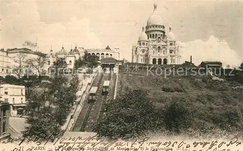 AK / Ansichtskarte Paris Montmartre Funicolaire Sacre Coeur Kat. Paris