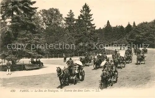 AK / Ansichtskarte Paris Le Boirs de Boulogne Pferdekutschne Kat. Paris