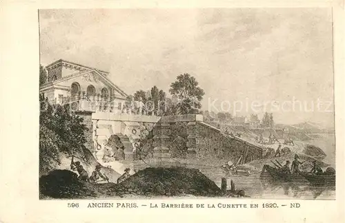 AK / Ansichtskarte Paris Ancien Paris Barriere de la Cunette en 1820 Kat. Paris