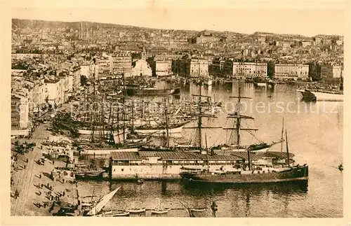 AK / Ansichtskarte Marseille Bouches du Rhone Fliegeraufnahme Vieux Port