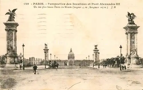 AK / Ansichtskarte Paris Les Invalides et Pont Alexandre Kat. Paris