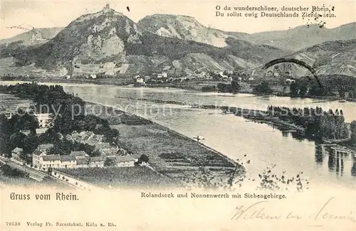 AK / Ansichtskarte Rolandseck Nonnenwerth mit Siebengebirge Kat. Remagen