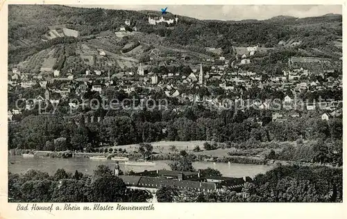 AK / Ansichtskarte Bad Honnef Fliegeraufnahme mit Kloster Nonnenwerth Kat. Bad Honnef