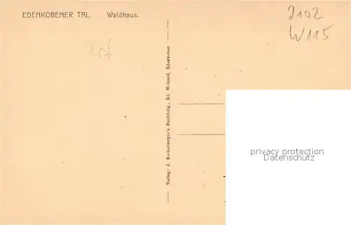 AK / Ansichtskarte Edenkoben Waldhaus im Tal Kat. Edenkoben