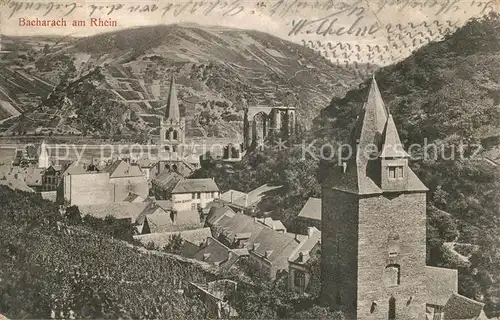 AK / Ansichtskarte Bacharach Rhein Kirchtuerme und Rhein Kat. Bacharach