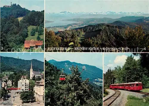 AK / Ansichtskarte Uetliberg ZH Rundfahrt Zuerich Selnau Adliswil Luftseilbahn 