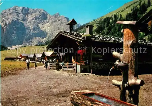 AK / Ansichtskarte Karwendel Rasthuette Eng Alm grossen Ahornboden Grubenkarspitze Kat. Schwaz