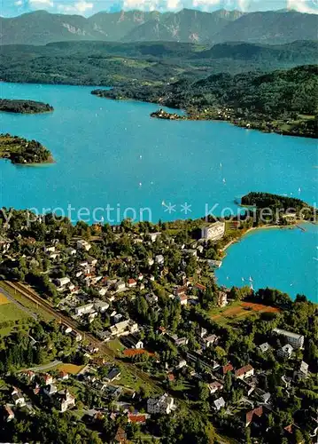 AK / Ansichtskarte Poertschach Woerthersee Fliegeraufnahme Maria Woerth Karawanken Kat. Poertschach Woerther See Kaernten