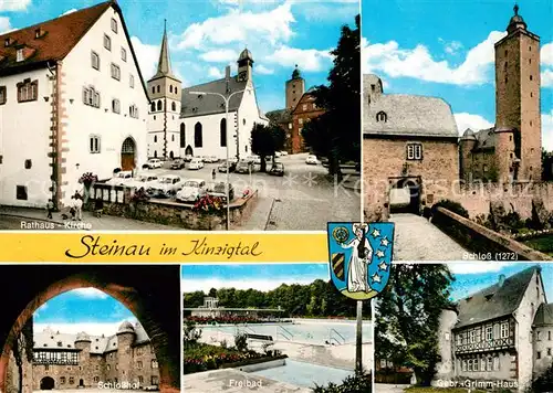 AK / Ansichtskarte Steinau Strasse Rathaus Kirche Schloss  Kat. Steinau an der Strasse