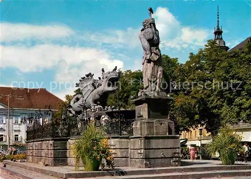 AK / Ansichtskarte Klagenfurt Woerthersee Lindwurmbrunnen Neue Platz