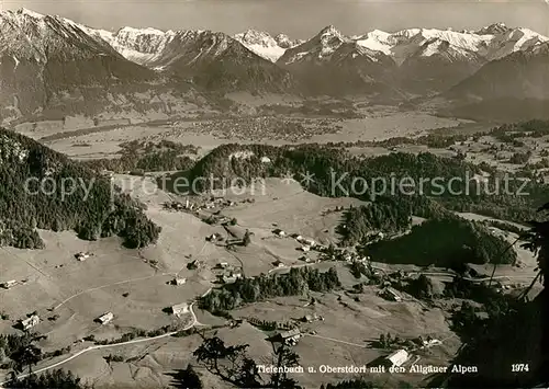 AK / Ansichtskarte Tiefenbach Oberstdorf mit Allgaeuer Alpen Kat. Oberstdorf