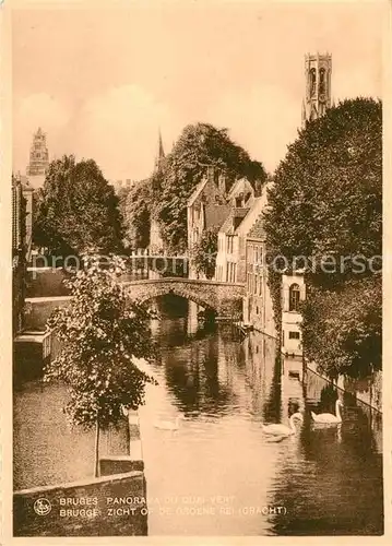 AK / Ansichtskarte Brugge Zicht of de Groene Rei Gracht Kat. 