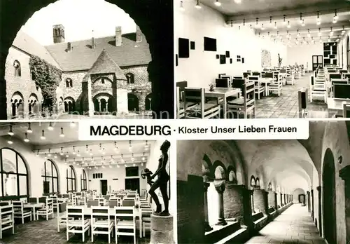 AK / Ansichtskarte Magdeburg Kloster Unser Lieben Frauen Tonsur Cafe Kreuzgang Nordseite Kat. Magdeburg