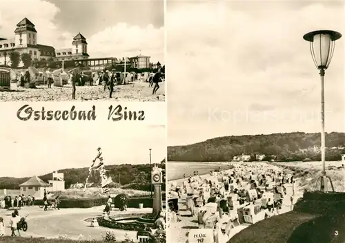 AK / Ansichtskarte Binz Ruegen Kurhaus Anlagen am Strand Strandpartie Kat. Binz