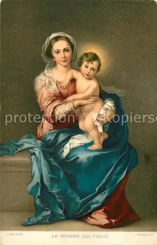 AK / Ansichtskarte Kuenstlerkarte Murillo La Vergine col Figlio Litho  Kat. Kuenstlerkarte