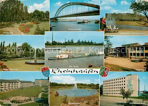 AK / Ansichtskarte Rheinhausen Duisburg Sozialhaus HWR Hallenbad Johanniter Krankenhaus Kat. Duisburg