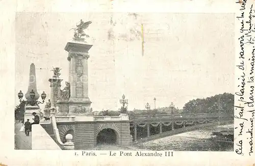 AK / Ansichtskarte Paris Pont Alexandre III Kat. Paris