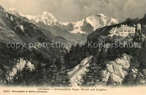 AK / Ansichtskarte Interlaken BE Heimwehfluh Eiger Moench Jungfrau Kat. Interlaken