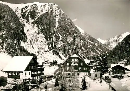 AK / Ansichtskarte Badgastein Koetschachtal mit der weltberuehmten Gaststaette Gruener Baum Alpen Winterpanorama Kat. Bad Gastein