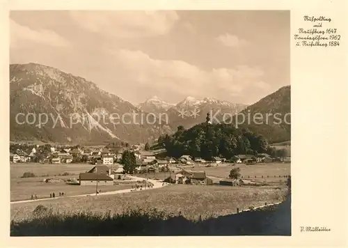 AK / Ansichtskarte Ruhpolding Landschaftspanorama mit Rauschberg Sonntagshorn und Reifelberg Chiemgauer Alpen Kat. Ruhpolding