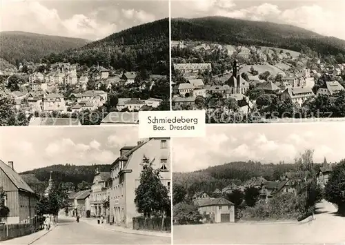 AK / Ansichtskarte Schmiedeberg  Dippoldiswalde Panorama Hauptstrasse