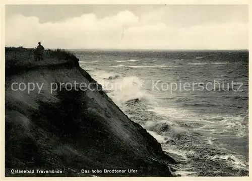 AK / Ansichtskarte Travemuende Ostseebad Hohes Brodtener Ufer Steilkueste Kat. Luebeck