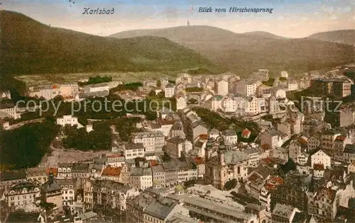 AK / Ansichtskarte Karlsbad Eger Blick vom Hirschsprung