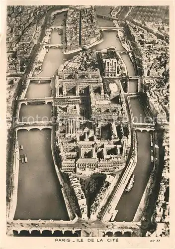 AK / Ansichtskarte Paris Ile de la Cite Fliegeraufnahme Kat. Paris