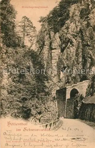 AK / Ansichtskarte Hoellental Schwarzwald Hirschsprungtunnel Kat. Buchenbach