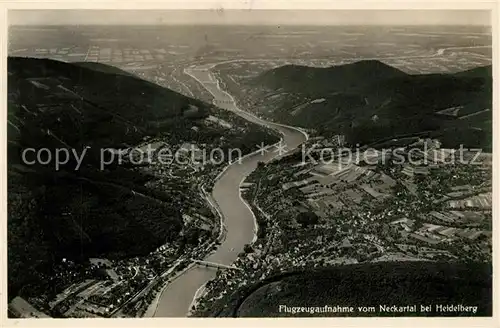 AK / Ansichtskarte Heidelberg Neckar Fliegeraufnahme vom Neckartal Kat. Heidelberg