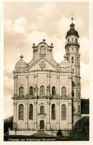 AK / Ansichtskarte Neresheim Fassade der Abteikirche Kat. Neresheim