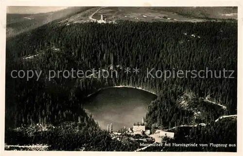 AK / Ansichtskarte Mummelsee Kurhotel Mummelsee mit Hornisgrinde Fliegeraufnahme Kat. Seebach