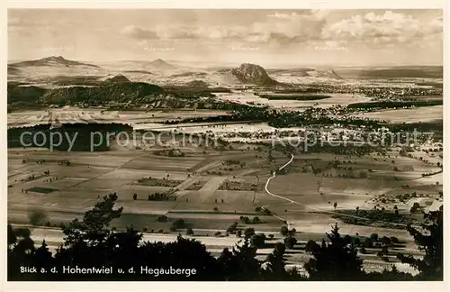 AK / Ansichtskarte Singen Hohentwiel Panorama mit den Hegaubergen Kat. Singen (Hohentwiel)