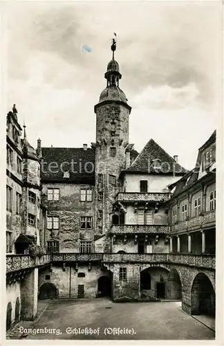 AK / Ansichtskarte Langenburg Wuerttemberg Schlosshof Ostseite Kat. Langenburg