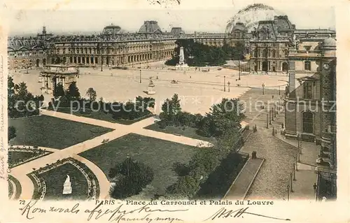 AK / Ansichtskarte Paris Place du Carrousel et Palais du Louvre Kat. Paris