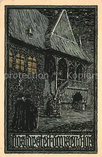 AK / Ansichtskarte Goslar K&#252;nstlerkarte von Rudolf Fricke 1000 Jahre Stadtgr&#252;ndung Feldpostkarte Kat. Goslar