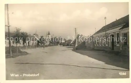 AK / Ansichtskarte Probstdorf Wien Kirche Panorama