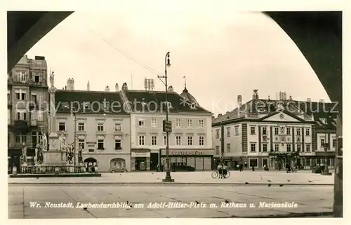 AK / Ansichtskarte Wiener Neustadt Rathaus Mariens&#228;ule Kat. Wiener Neustadt