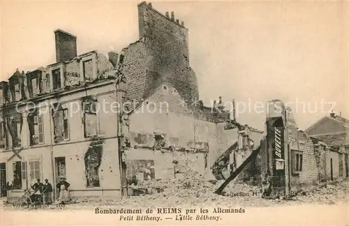 AK / Ansichtskarte Reims Champagne Ardenne Petit Betheny Kriegszerst&#246;rungen Kat. Reims