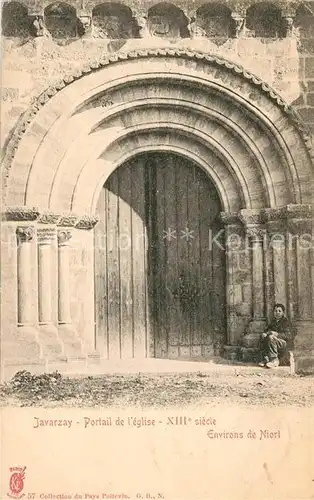 AK / Ansichtskarte Niort Javarzay Portail de l`Eglise Kat. Niort