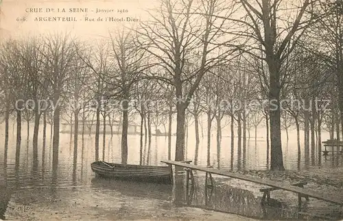 AK / Ansichtskarte Argenteuil Val d Oise Crue de la Seine Kat. Argenteuil