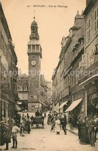 AK / Ansichtskarte Moulins Allier Rue de l Horloge Kat. Moulins