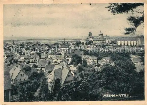 AK / Ansichtskarte Weingarten Wuerttemberg Panorama mit Muenster