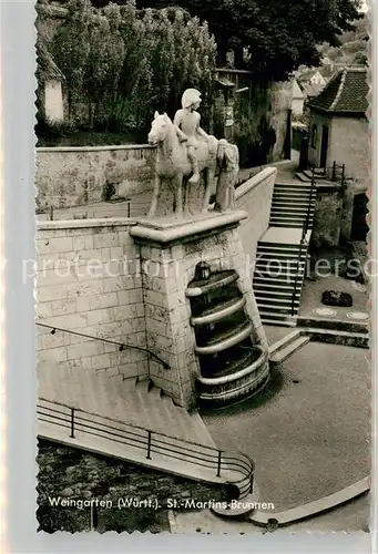 AK / Ansichtskarte Weingarten Wuerttemberg Martins Brunnen
