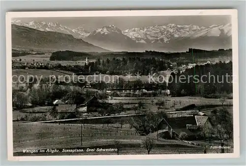 AK / Ansichtskarte Wangen Allgaeu Panorama mit Scesaplana Kat. Wangen im Allgaeu