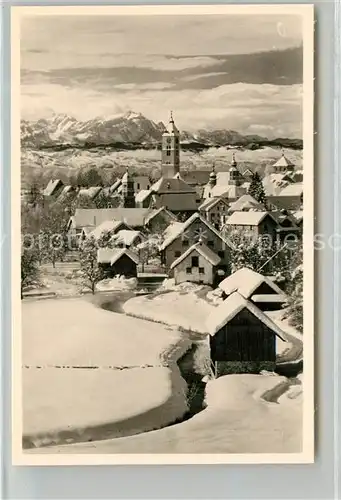 AK / Ansichtskarte Wangen Allgaeu Panorama mit Saentis Kat. Wangen im Allgaeu